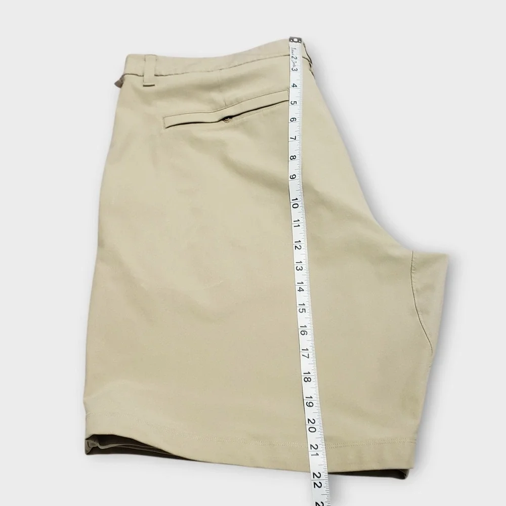 Lululemon Commission Short 9 Warpstreme Classic Fit Khaki Tan Mens Size 38